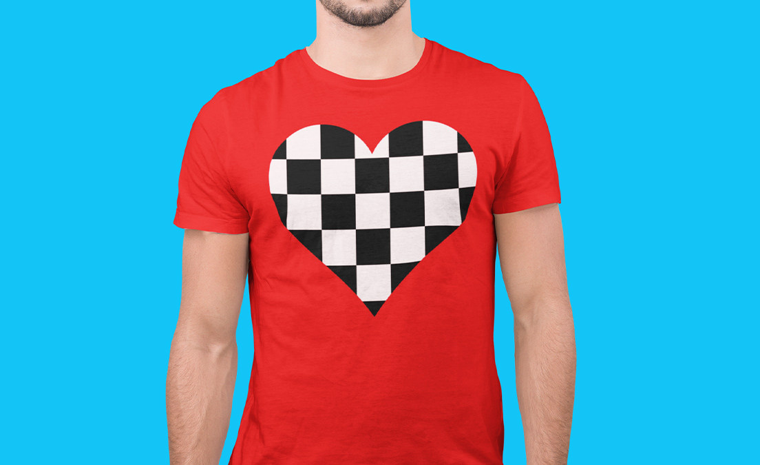 T-shirt ze wzorem szachownicy na Dzień Szachów