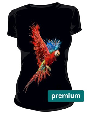 Czerwona Papuga koszulka premium