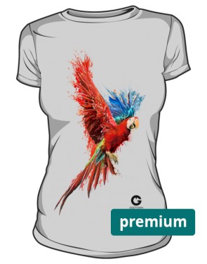 Czerwona Papuga koszulka premium