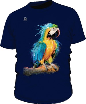 Niebieska Papuga koszulka
