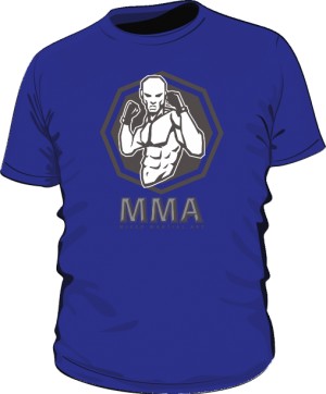 Koszulka MMA niebieska