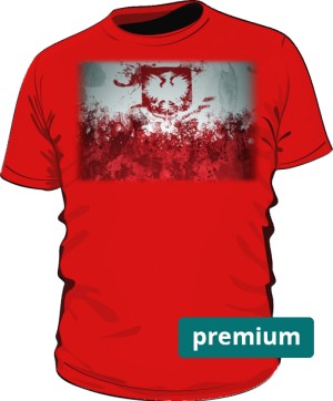 Koszulka premium czerwona Godło