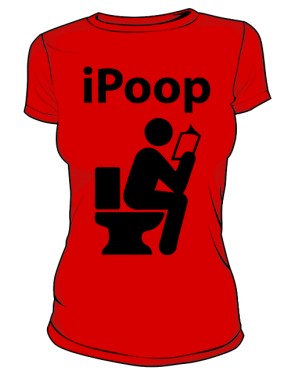 Koszulka damska czerwona iPoop