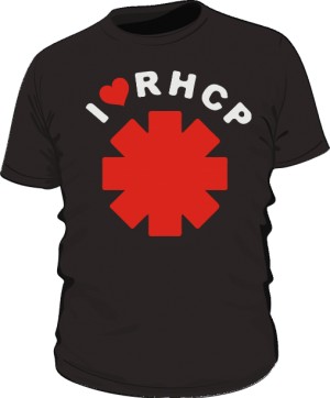 Koszulka męska czarna I love RHCP