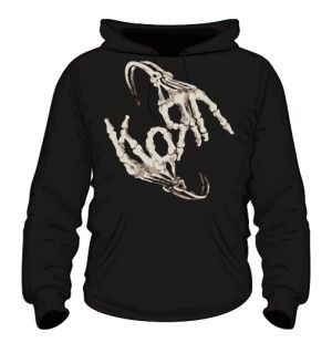 Bluza z kapturem męska czarna Korn logo