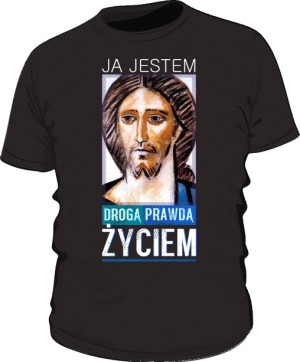 Koszulka JEZUS ŻYCIE czarna męska
