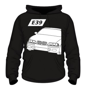 E39 Bluza z Kapturem Czarna