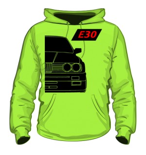 E30 Bluza z Kapturem Jasno Zielona