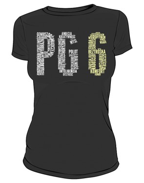 PG6 Czarna koszulka damska