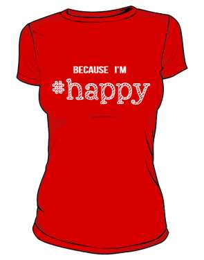 Koszulka damska HAPPY czerwona