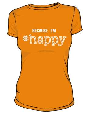 Koszulka damska HAPPY  pomarańczowa