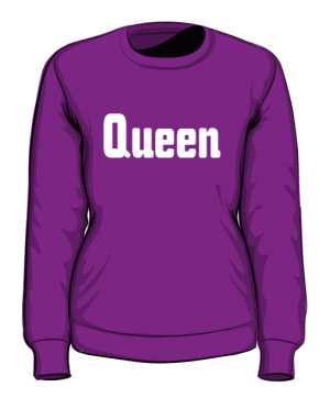 Bluza Queen bez kaptura
