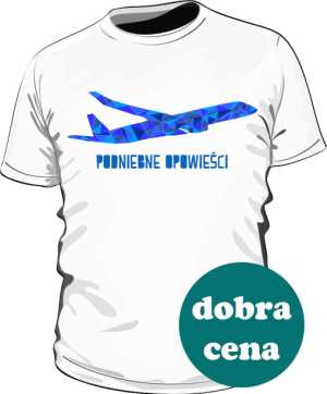 Koszulka z kolorowym samolotem