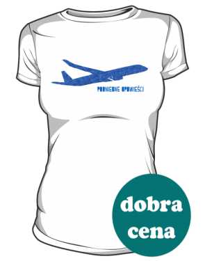 Koszulka damska z niebieskim samolotemMN