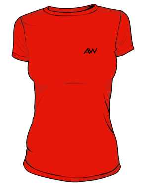 Koszulka premium czerwona damska