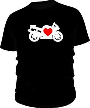 Koszulka classic motocykl serce