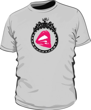 Koszulka motyw różowe usta