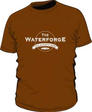 The Waterforge logo białe