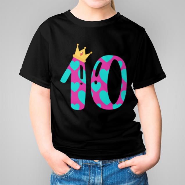 10 Urodziny serca koszulka dziecięca
