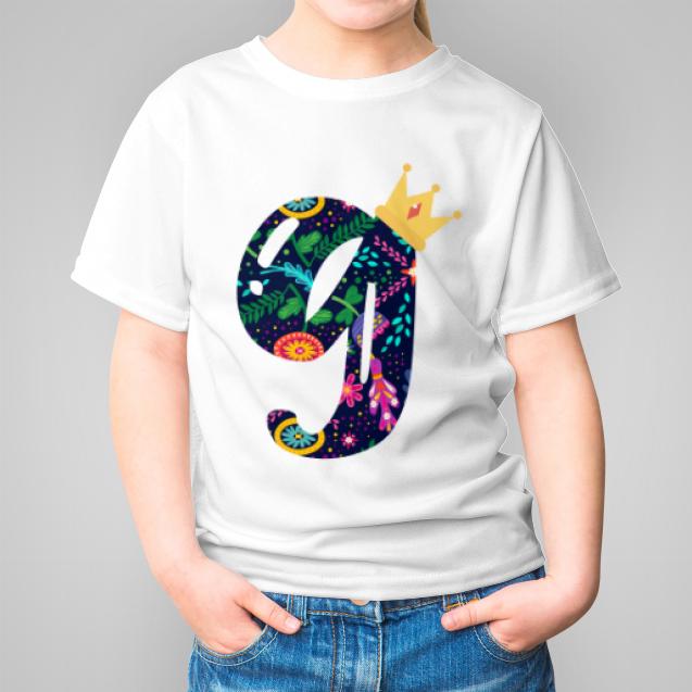 9 Urodziny folk koszulka dziecięca