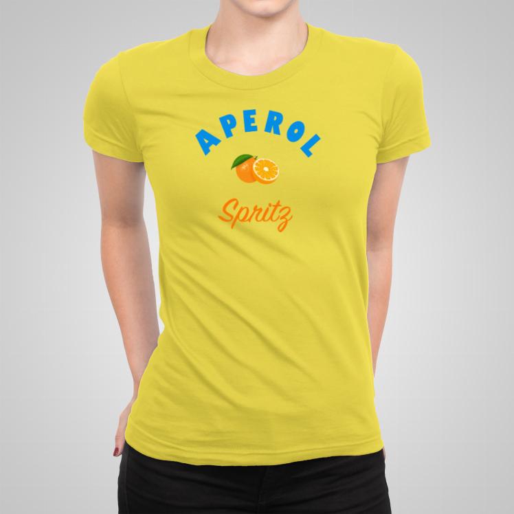 Aperol Spritz Summer koszulka damska kolor żółty