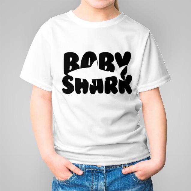 Baby Shark czarny koszulka dziecięca