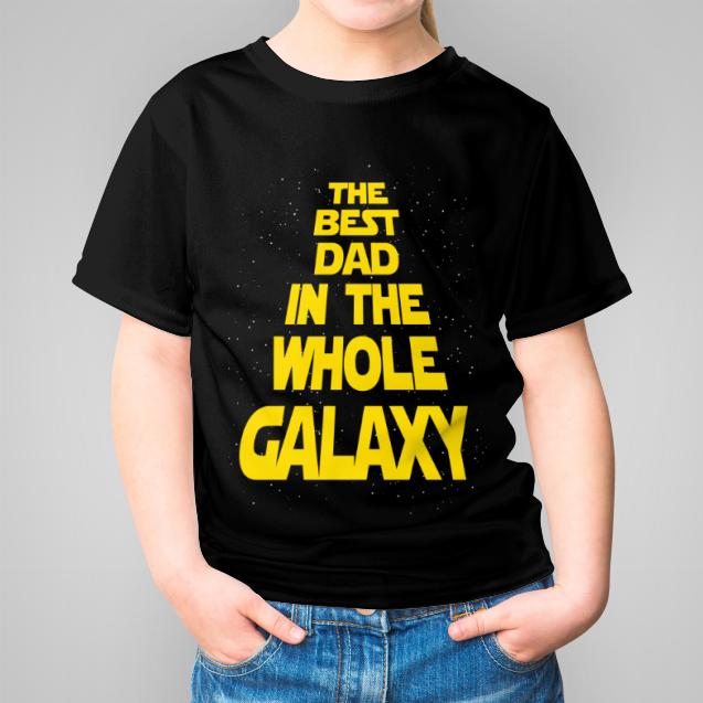 Best dad in the galaxy koszulka dziecięca