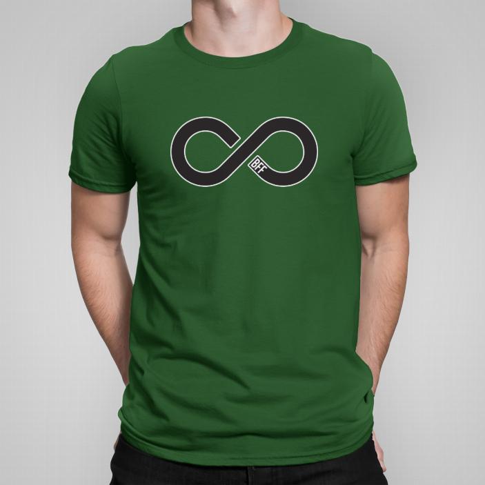 BFF Infinity koszulka męska kolor ciemna zieleń