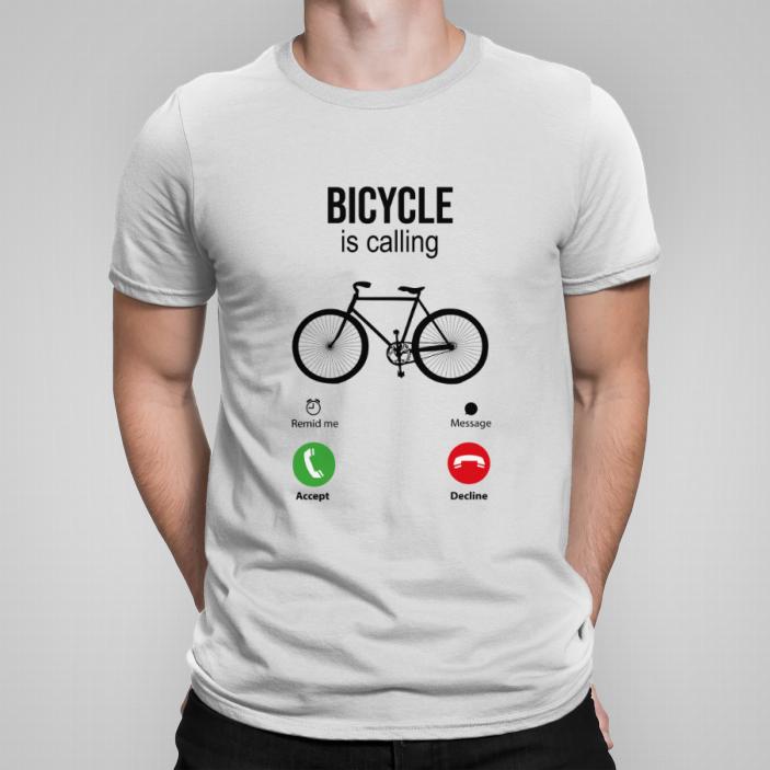 Bicycle is calling koszulka męska