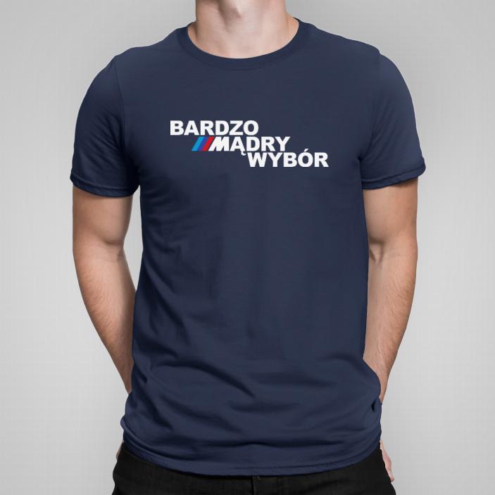 BMW Bardzo Mądry Wybór koszulka męska kolor granatowy