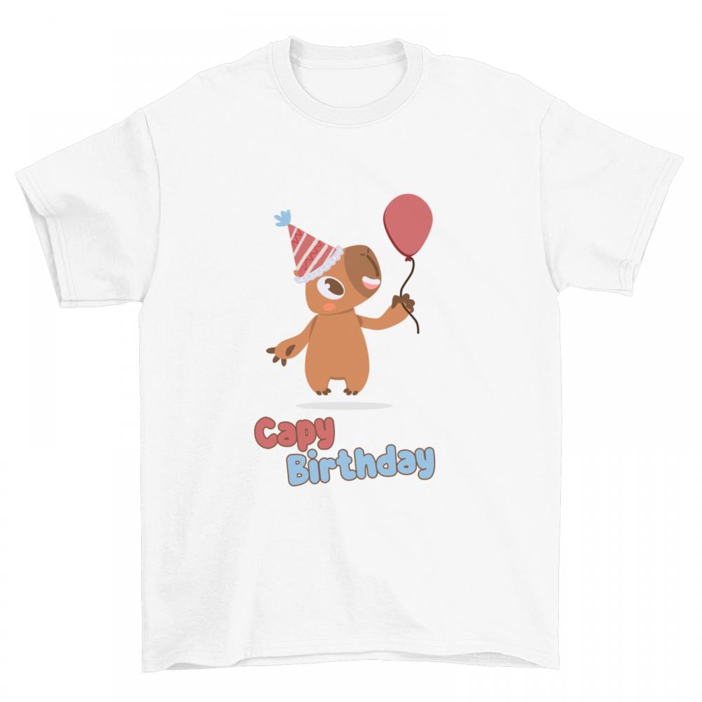 Capy birthday - kapibara koszulka męska
