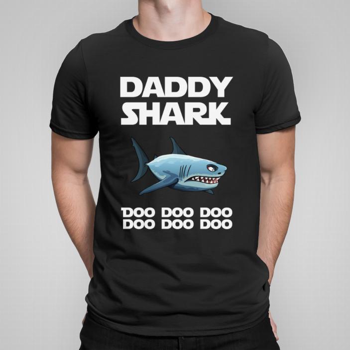 Daddy Shark biały koszulka męska