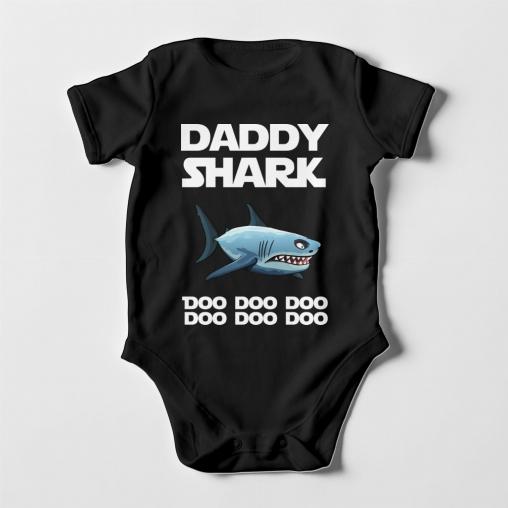 Daddy Shark biały body dziecięce