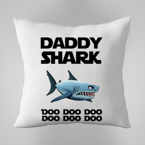 Daddy Shark czarny poduszka