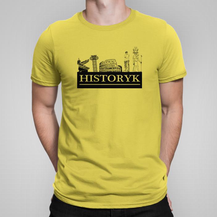 Dla historyka 1 koszulka męska kolor żółty
