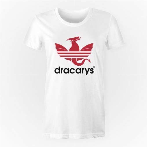 Dracarys Originals Vintage Biała koszulka damska economy