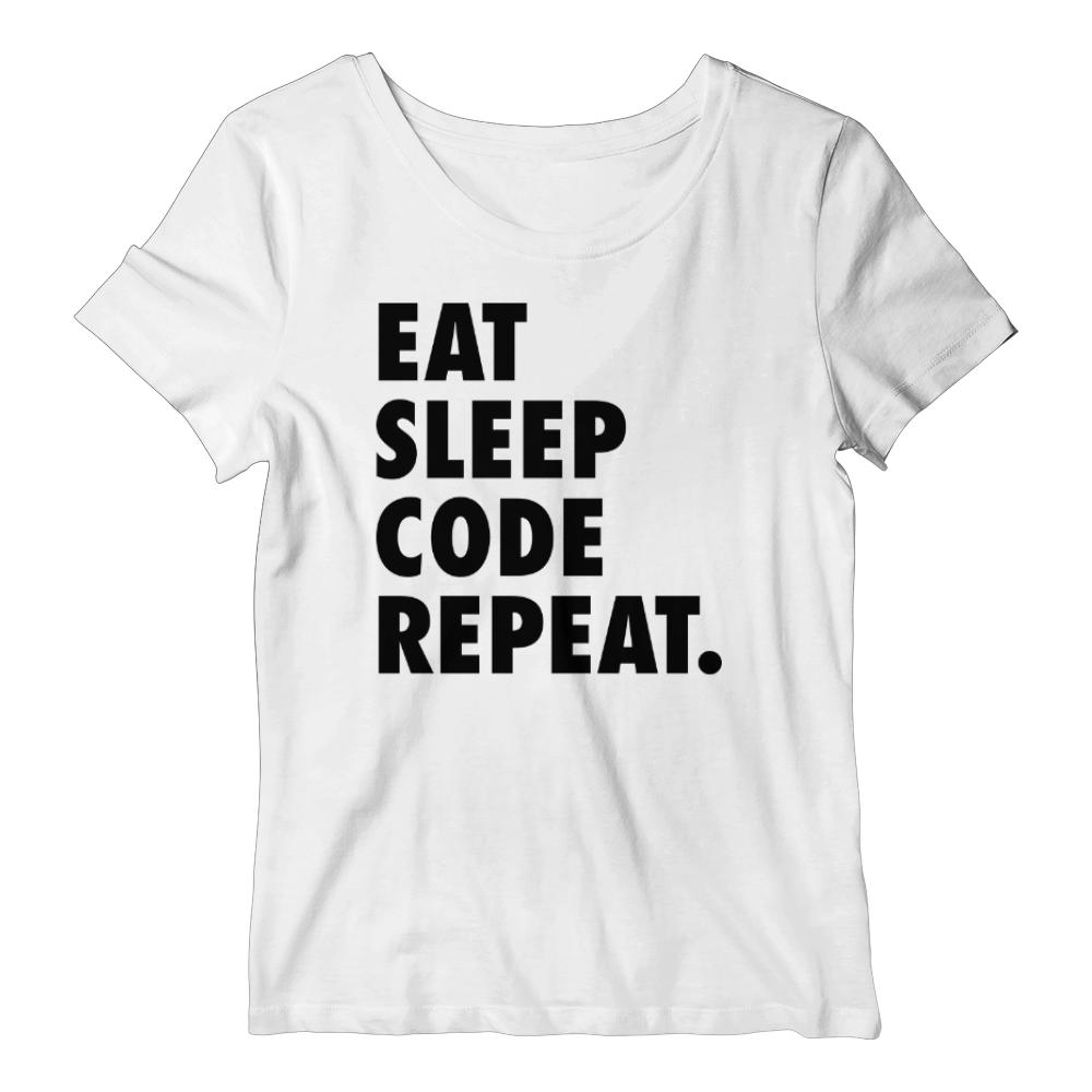 Eat Sleep Code koszulka damska