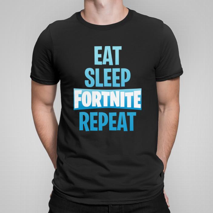 Eat Sleep Fortnite Repeat koszulka męska