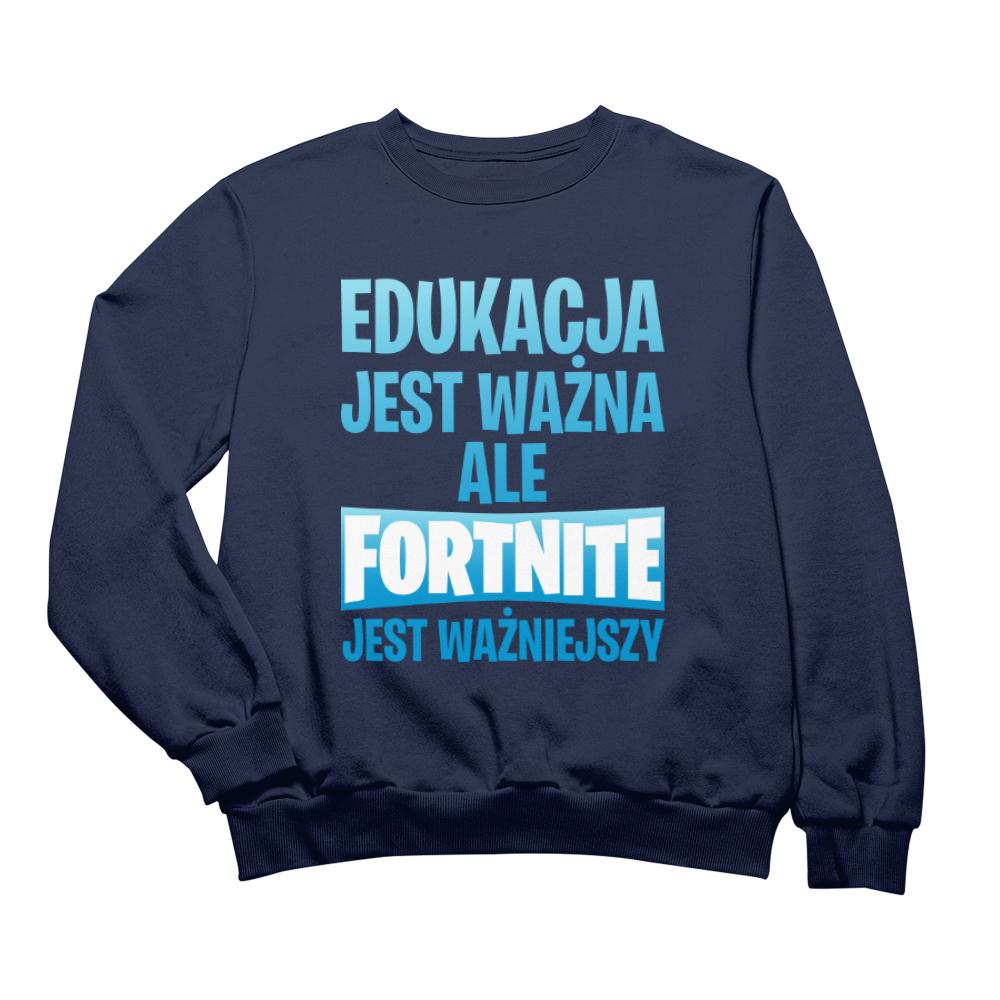 Edukacja jest ważna Fortnite bluza damska bez kaptura