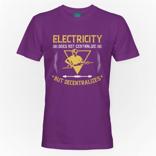 Electricity does not centralize koszulka męska