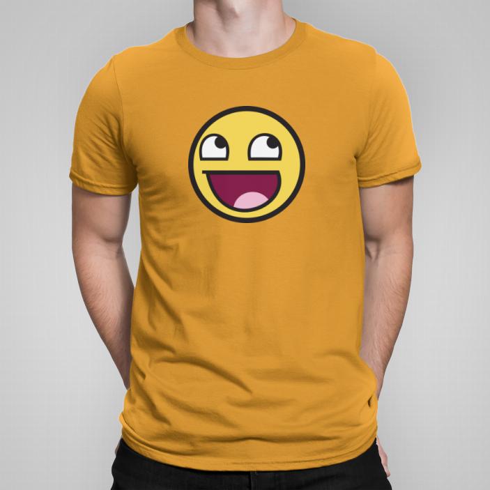 Epic Face koszulka męska kolor pomarańczowy