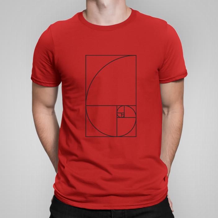 Fibonacci Spiral koszulka męska