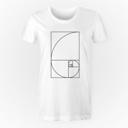 Fibonacci Spiral koszulka damska economy