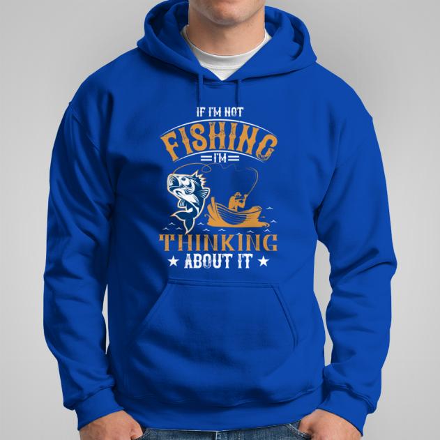 Fishing or thinking bluza męska