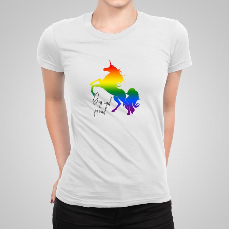 Gay and proud koszulka damska