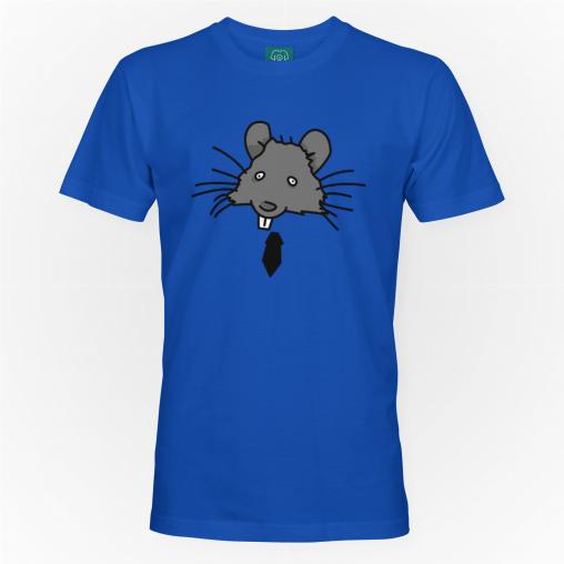 Głowa korposzczur koszulka męska kolor niebieski
