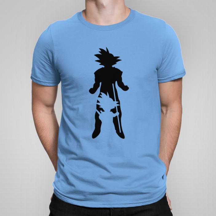 Goku zmiana koszulka męska kolor błękitny