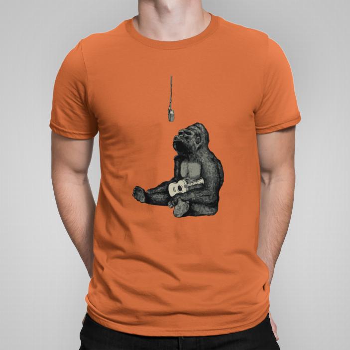 Goryl na mikrofonie koszulka męska