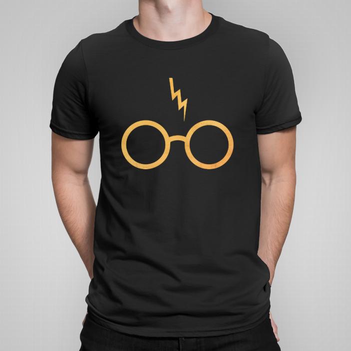 Harry Potter okulary gold koszulka męska