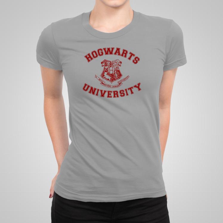 Hogwarts University Red koszulka damska kolor szary melanż